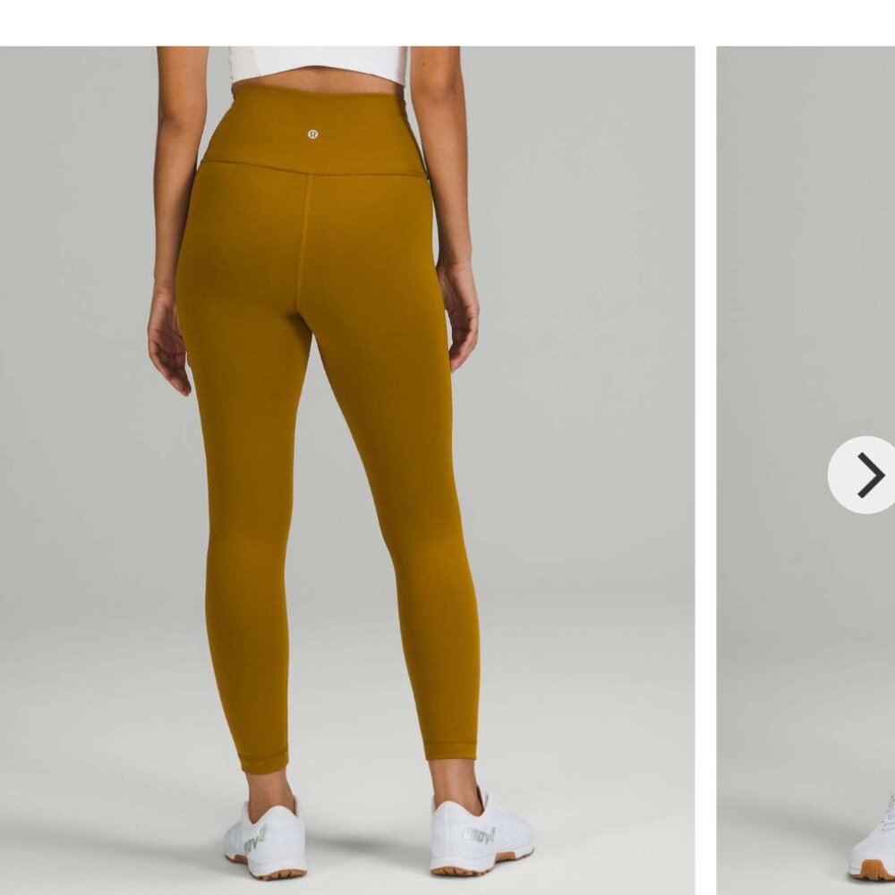 Lululemon Like New Wunder Train High-Rise Tight 25" in Gold Spice - Size 16